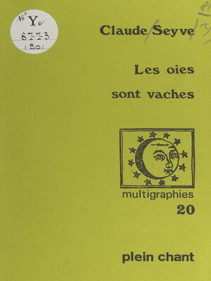 cover image of Les oies sont vaches
